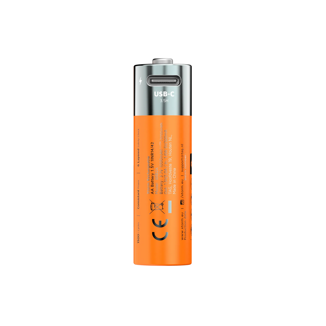 Wiederaufladbare AA-Batterien mit USB-C - 4er-Pack