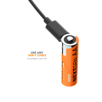 Thumbnail for Wiederaufladbare AA-Batterien mit USB-C - 4er-Pack