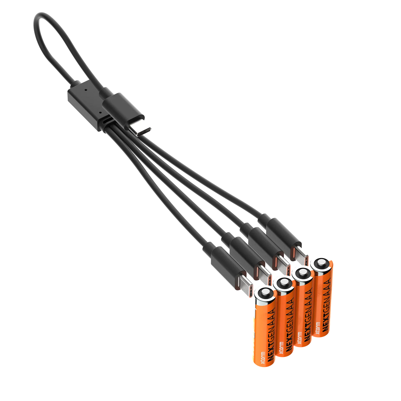 Wiederaufladbare AAA-Batterien mit USB-C - 4er-Pack