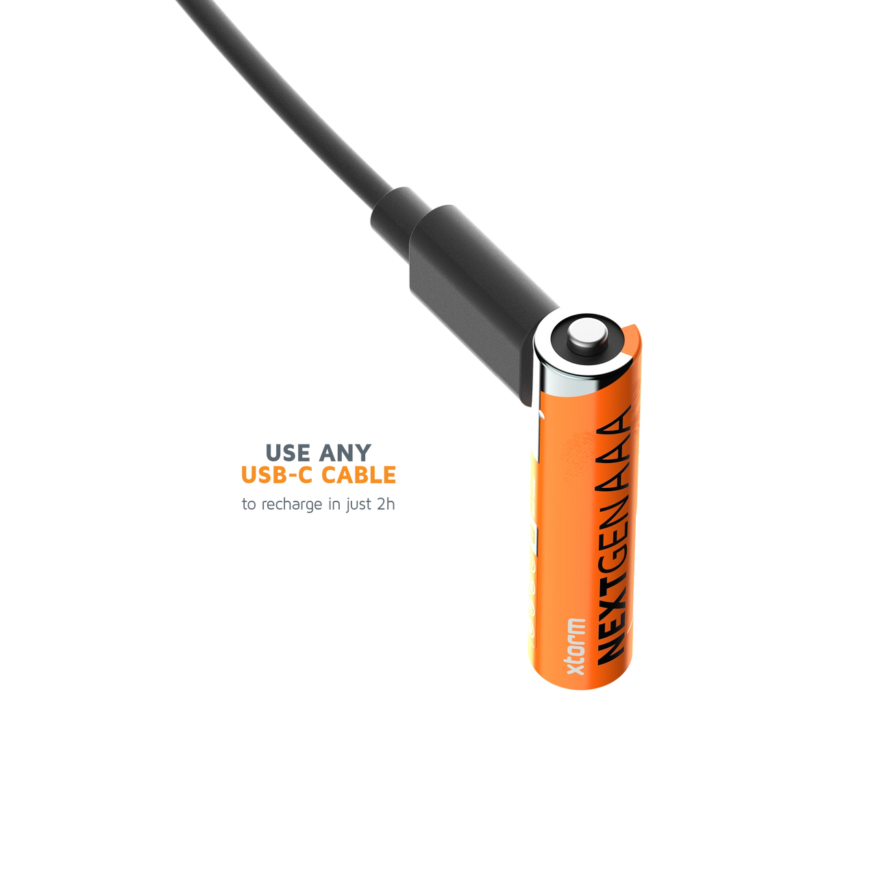 Wiederaufladbare AAA-Batterien mit USB-C - 4er-Pack