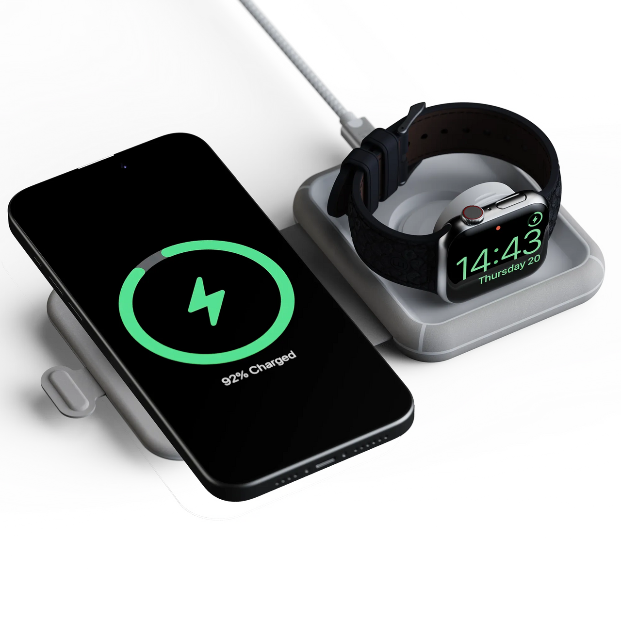 Faltbares kabelloses ReiseLadegeräte 2 in 1