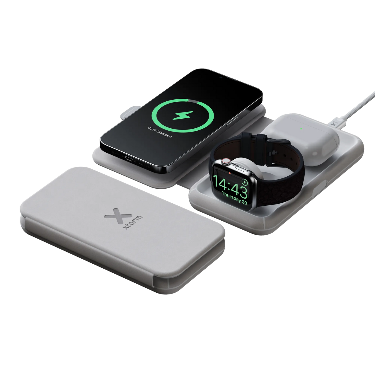 Faltbares kabelloses ReiseLadegeräte 3in1