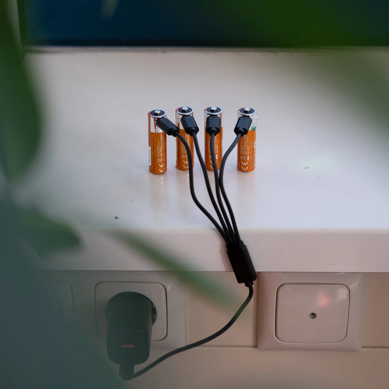 Wiederaufladbare AA-Batterien mit USB-C - 4er-Pack