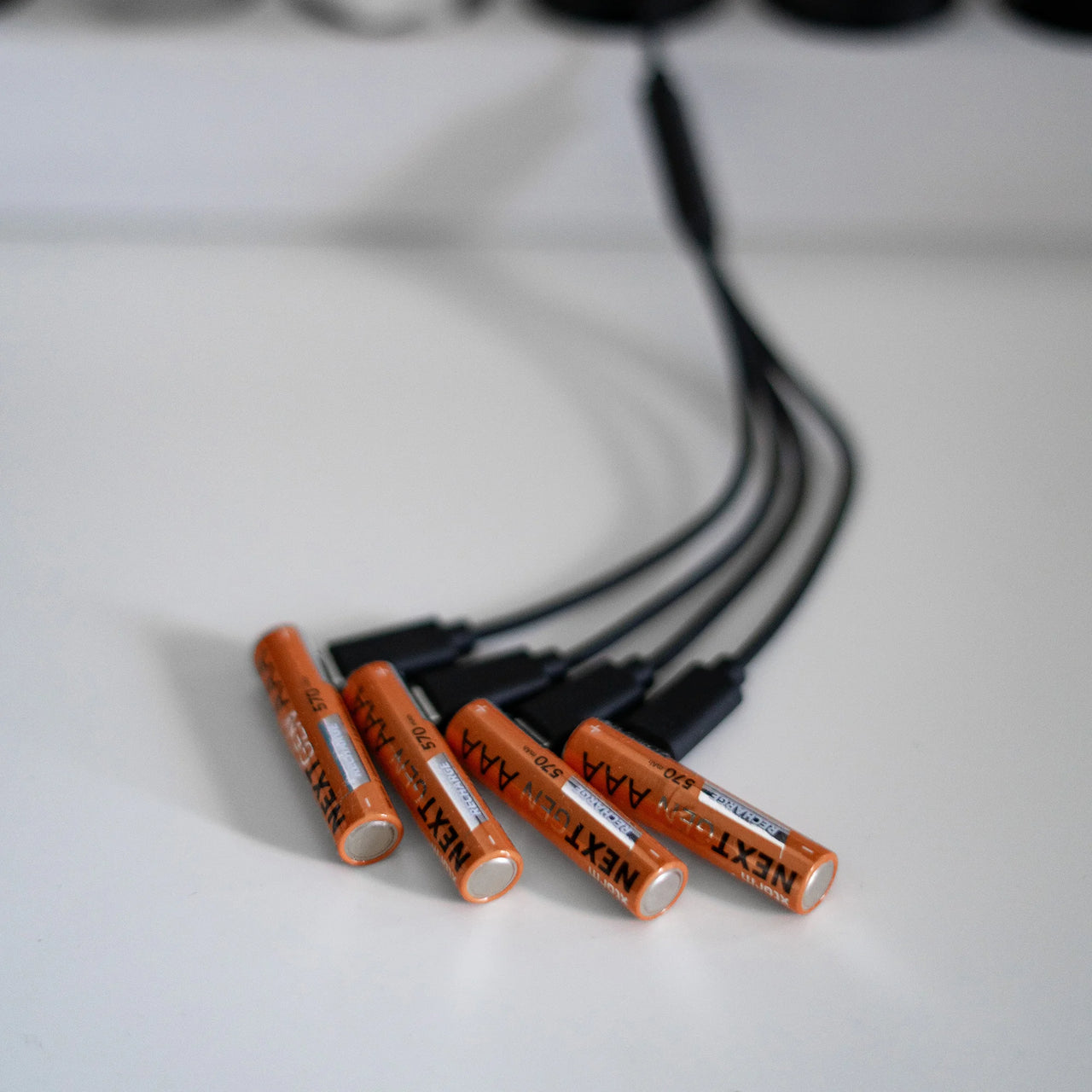 Wiederaufladbare AAA-Batterien mit USB-C - 4er-Pack