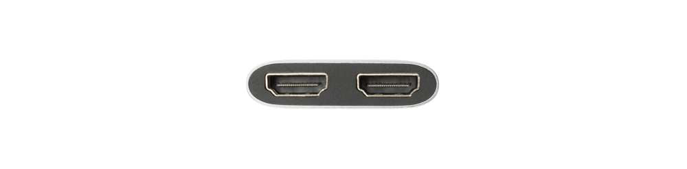 Connect USB-C auf 2x HDMI Hub - Space Grey