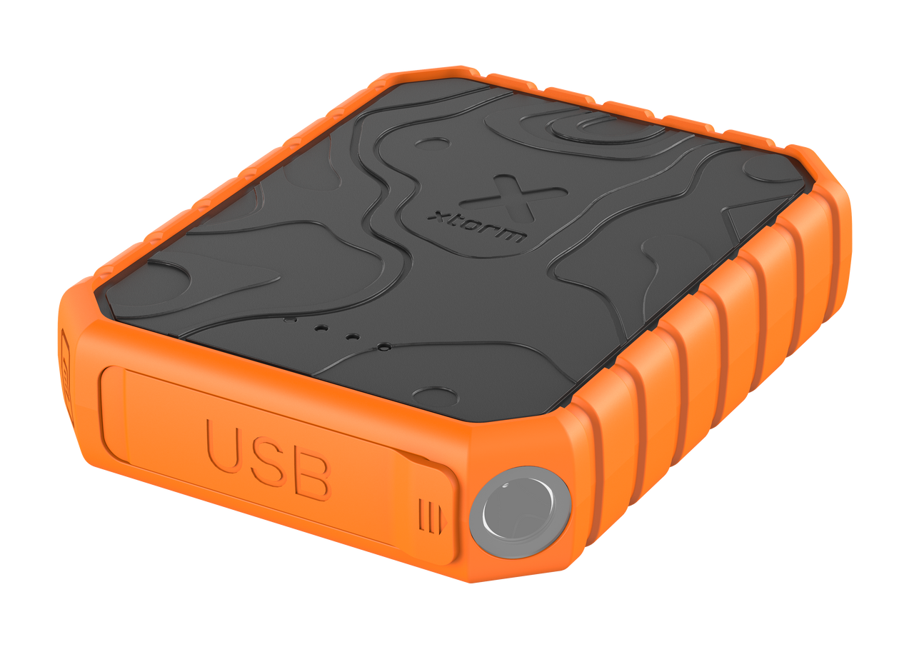 Xtreme Power Bank Rugged 20W - 10.000 mAh - Outdoor - Wasserdicht mit Taschenlampe - Quick Charge 3.0