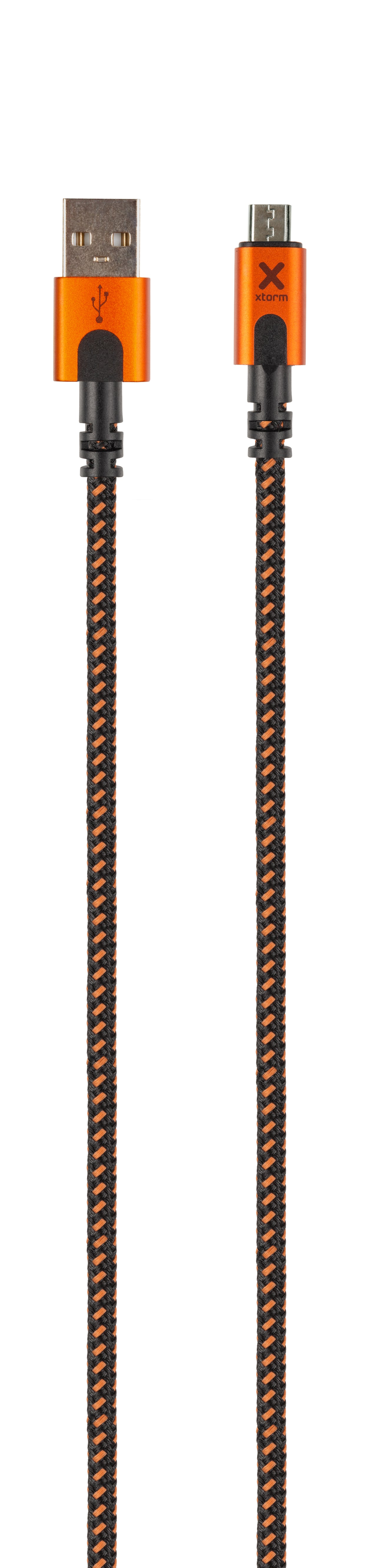Xtreme USB auf Micro USB Kabel - 1.5 Meter - Schwarz/Orange