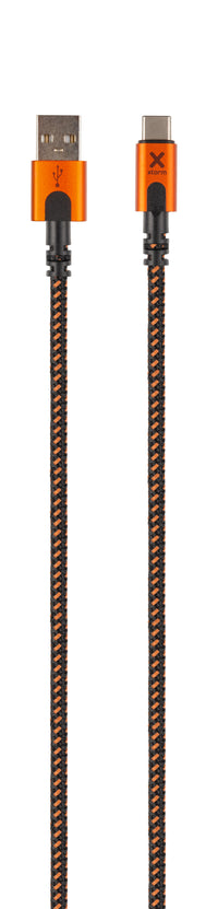 Thumbnail for Xtreme USB auf USB-C Kabel - 1.5 Meter - Schwarz/Orange