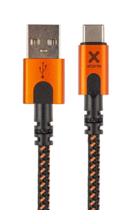 Thumbnail for Xtreme USB auf USB-C Kabel - 1.5 Meter - Schwarz/Orange