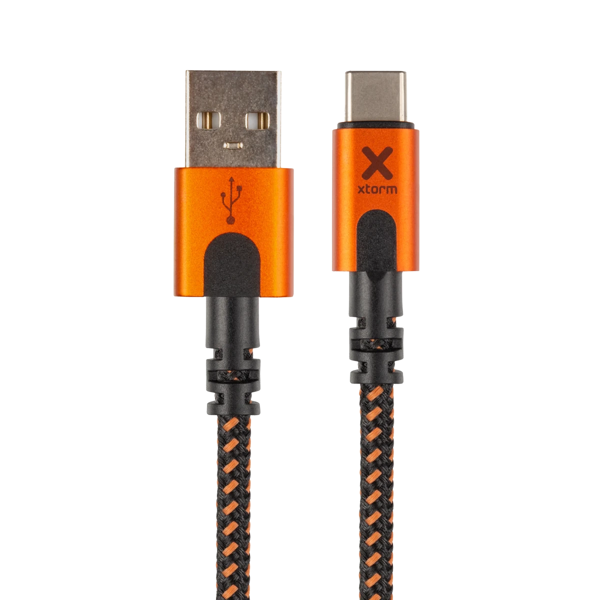 Xtreme USB auf USB-C Kabel - 1.5 Meter - Schwarz/Orange