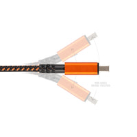 Thumbnail for Xtreme USB-C Power Delivery Kabel - 1.5 Meter- Schwarz/Orange