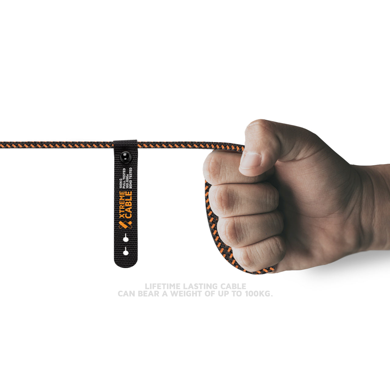 Xtreme USB auf USB-C Kabel - 1.5 Meter - Schwarz/Orange