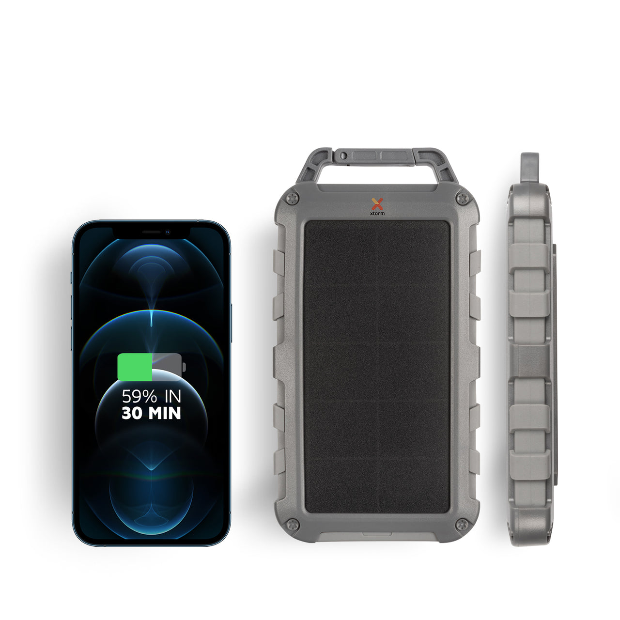 Solar Powerbank 20 W - 10000 mAh - Fuel Series 4 - Grau/Dunkelgrau
