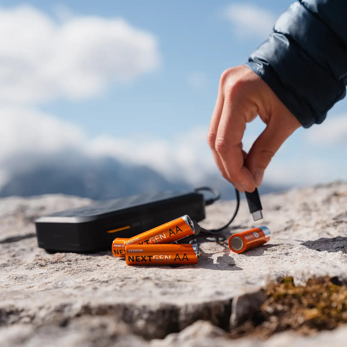 Wiederaufladbare AA-Batterien mit USB-C - 4er-Pack