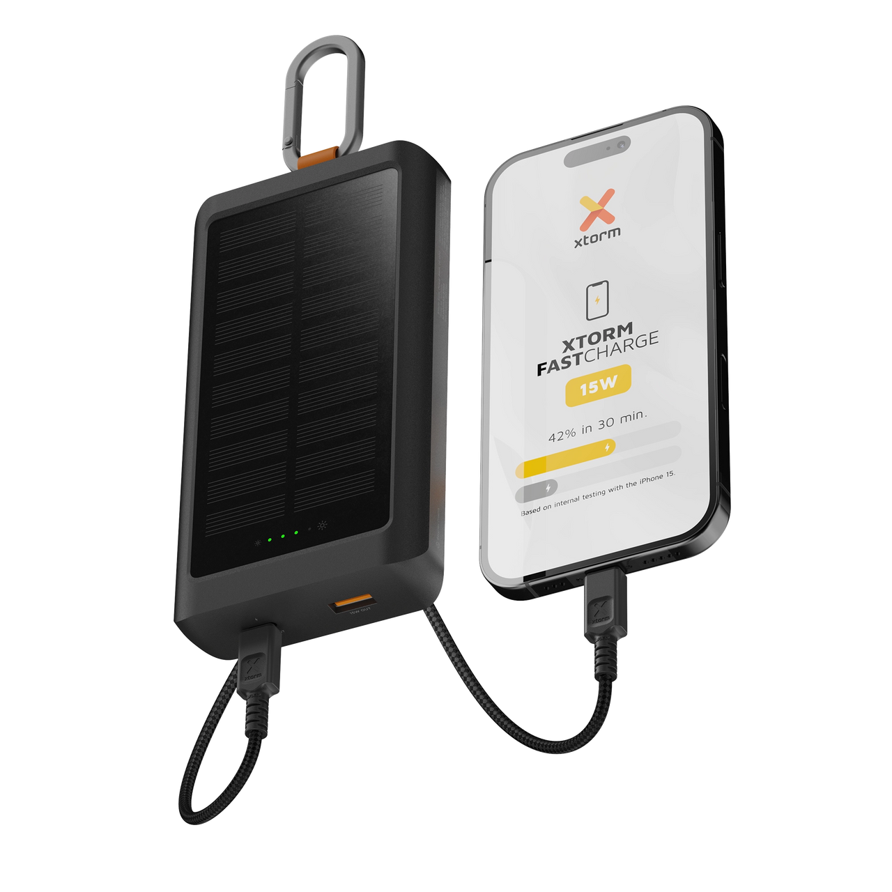 Go2 Power Bank Solarpanel und Taschenlampe 10.000 mAh - 15W