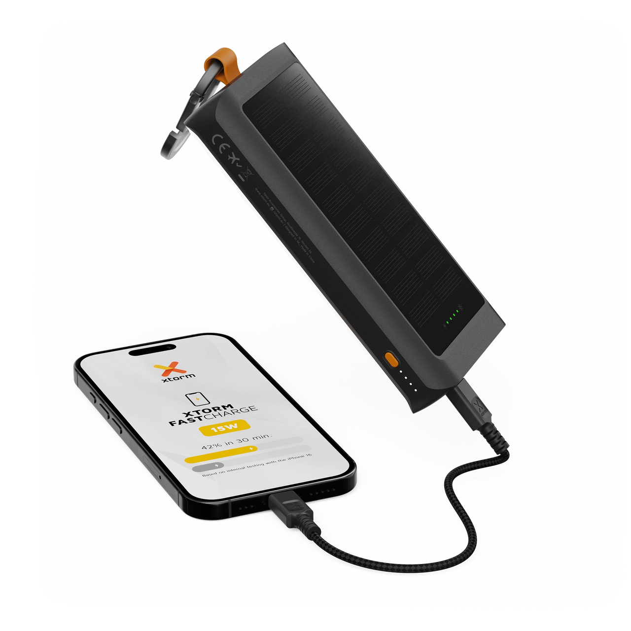 Go2 Power Bank Solarpanel und Taschenlampe 10.000 mAh - 15W
