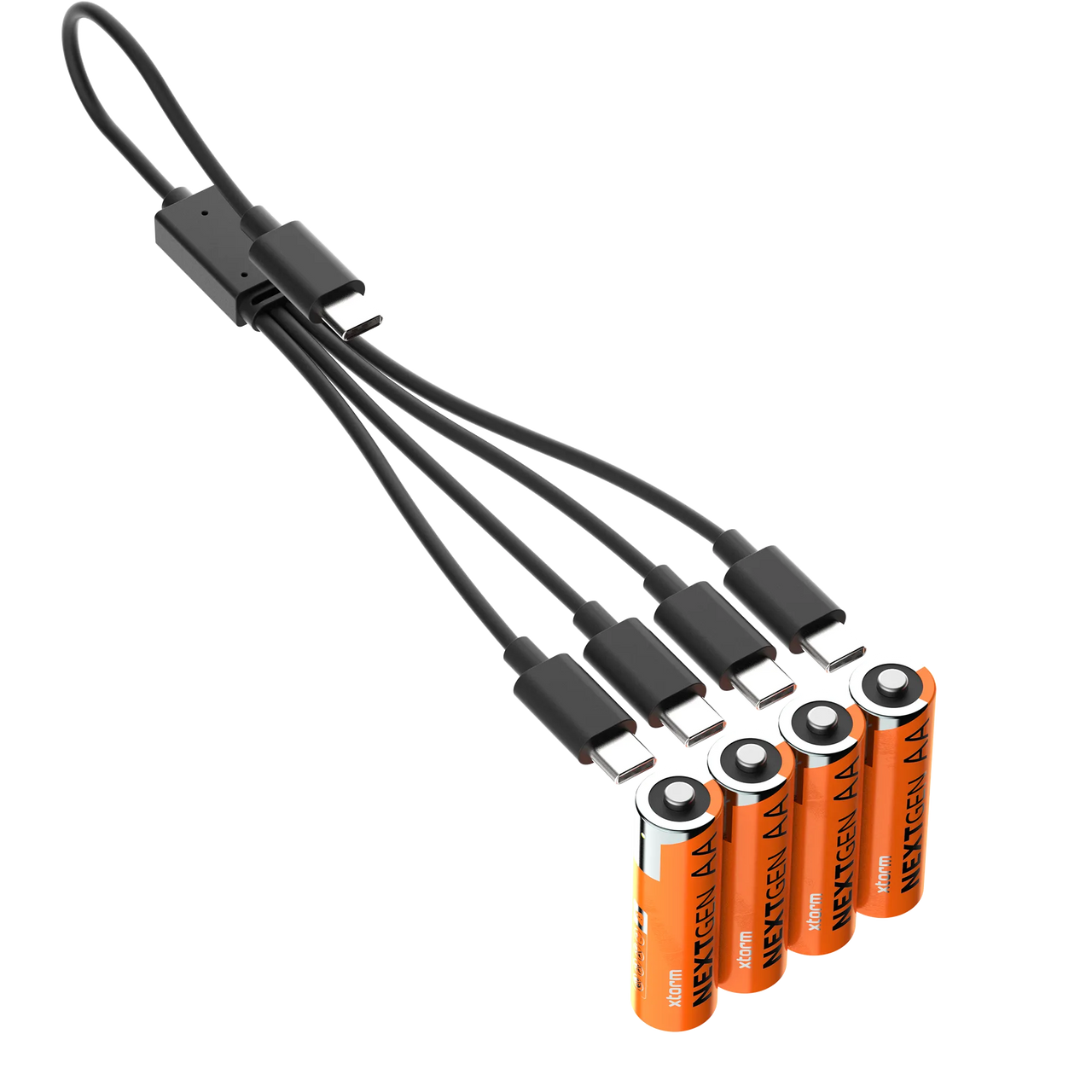 Wiederaufladbare AA-Batterien mit USB-C - 4er-Pack