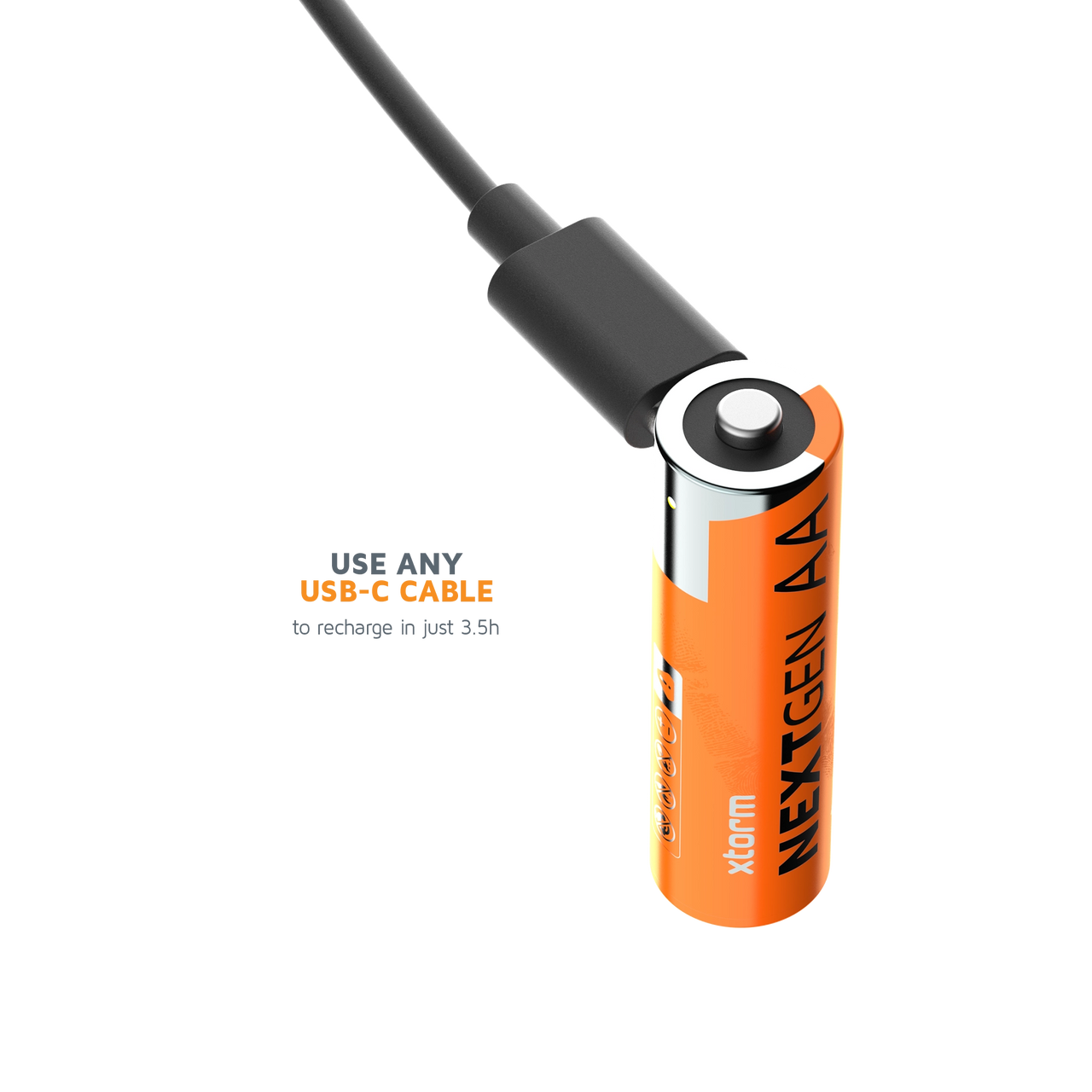 Wiederaufladbare AA-Batterien mit USB-C - 4er-Pack