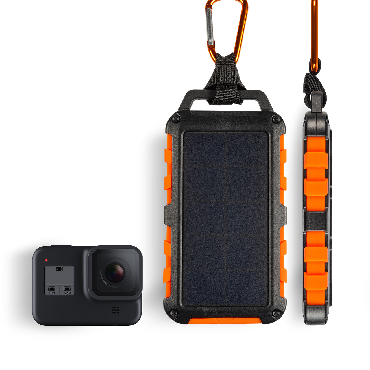 Xtreme Solar Powerbank Ladegeräte - 10000 mAh - Schwarz/Orange