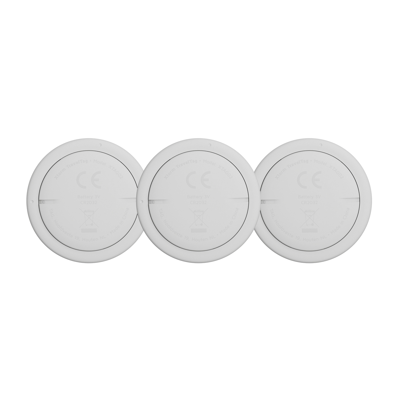 Water-resistant TravelTag - 3 Pack - Ash White