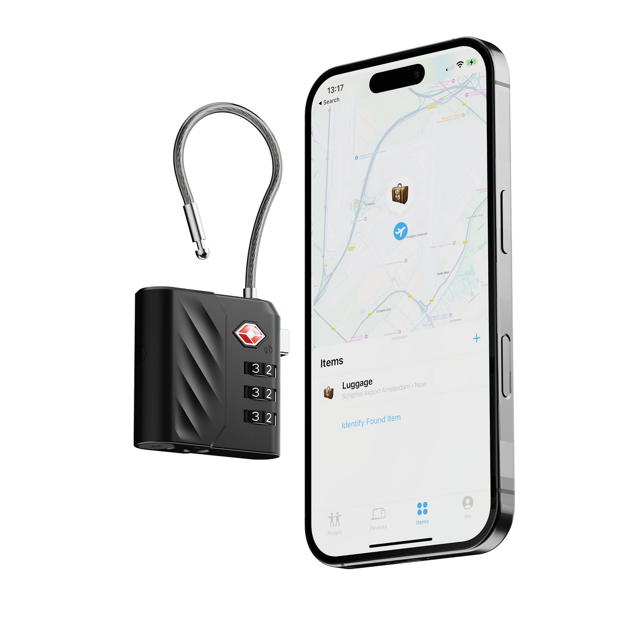 TSA Lock Tag – Gepäckschloss mit Tracker für Android & iPhone