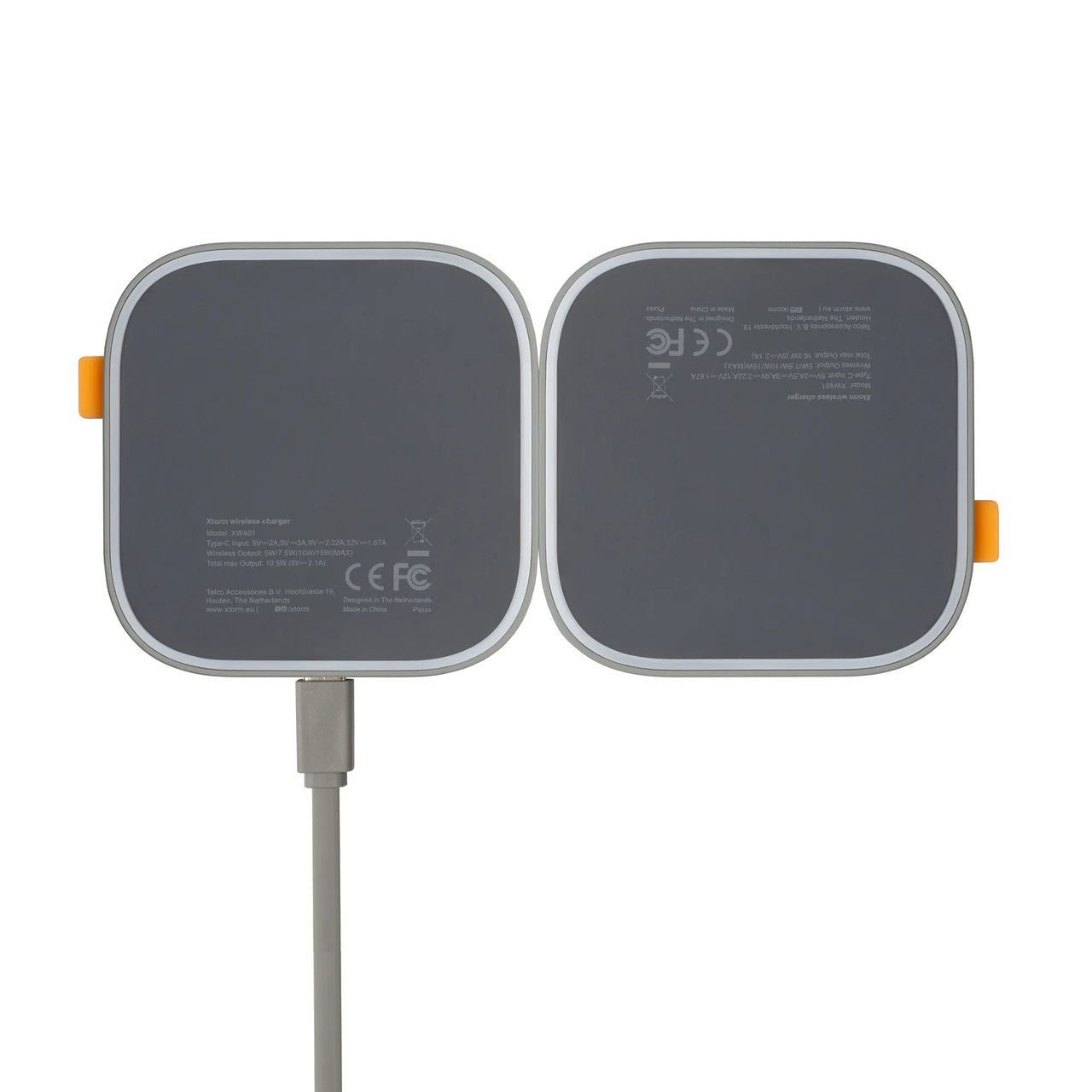 Wireless Drahtloses Ladegeräte Duo - 15 W - Grau