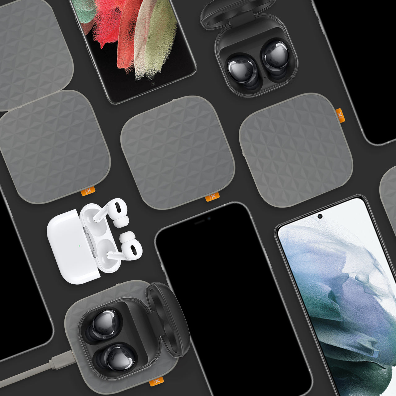 XW401 - Wireless Drahtloses Ladegeräte Solo - 15 W - Grau
