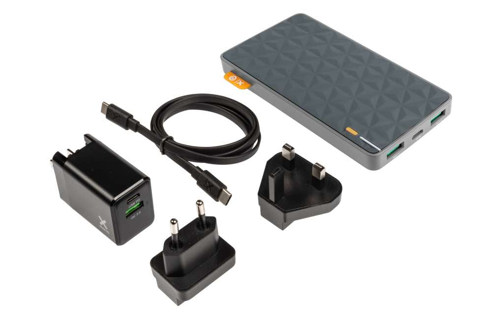 Powerbank Travel Kit - 10000 mAh - Travel Accessories - Grau