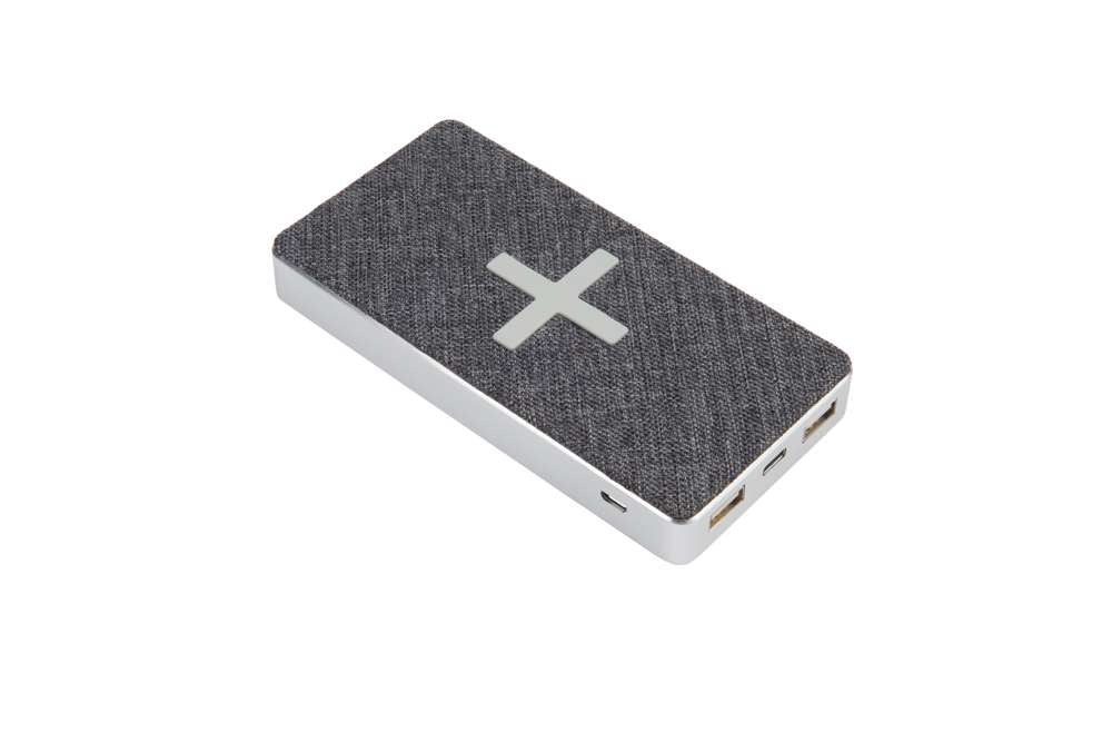 XW300 - Design Kabelloser Powerbank Wave - 8000 mAh - Grau