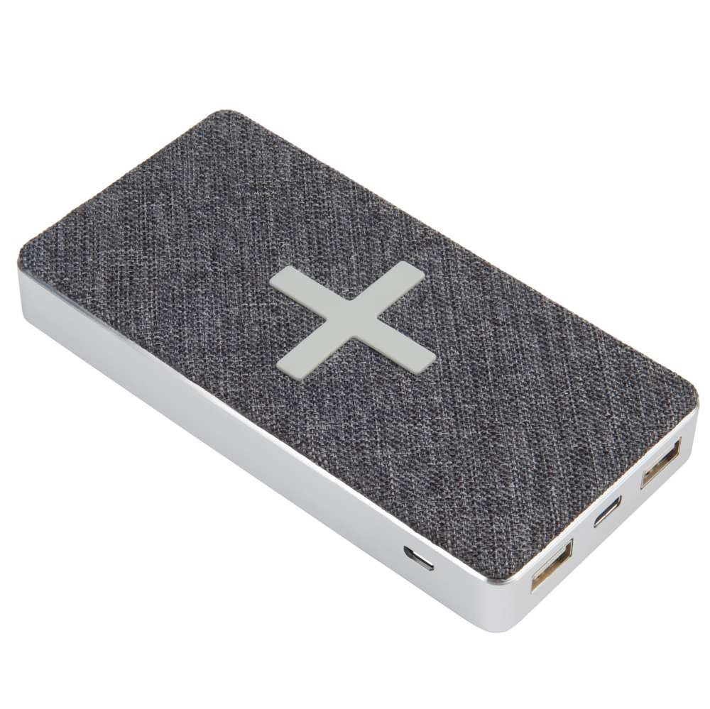 XW300 - Design Kabelloser Powerbank Wave - 8000 mAh - Grau
