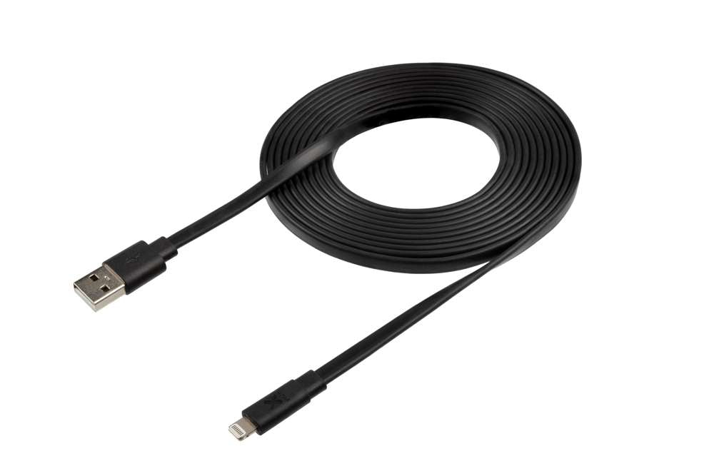 Flat USB auf Lightning Kabel - 3 Meter