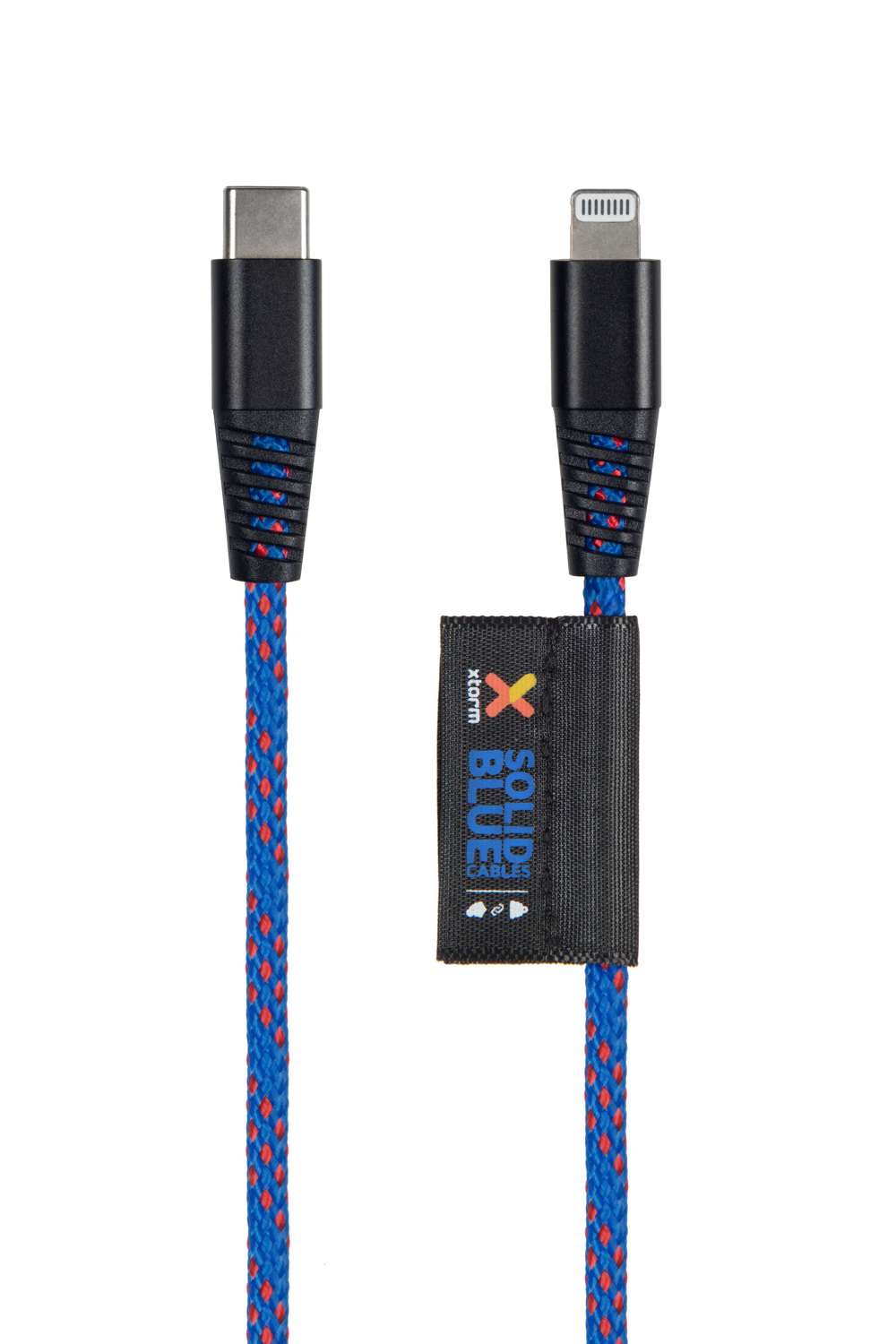 Solid Blue USB-C auf Lightning Kabel - 1 Meter - Blau
