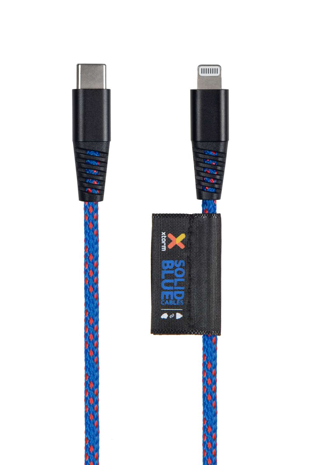 Solid Blue USB-C auf Lightning Kabel - 2 Meter - Blau