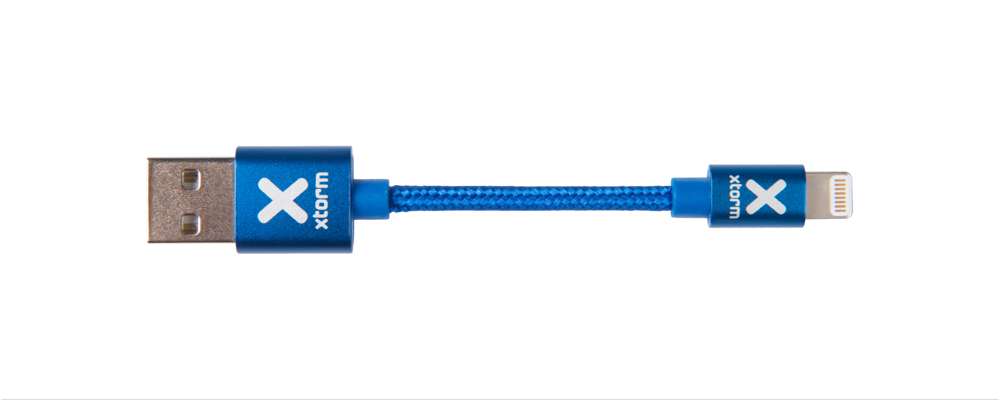 CX020 - XB Replacement Kurzes USB auf Lightning Kabel - 9.7 cm - Blau