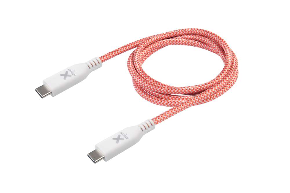 Original 18 W USB-C Power Delivery AC Adapter + USB-C Kabel - Rot/Weiß