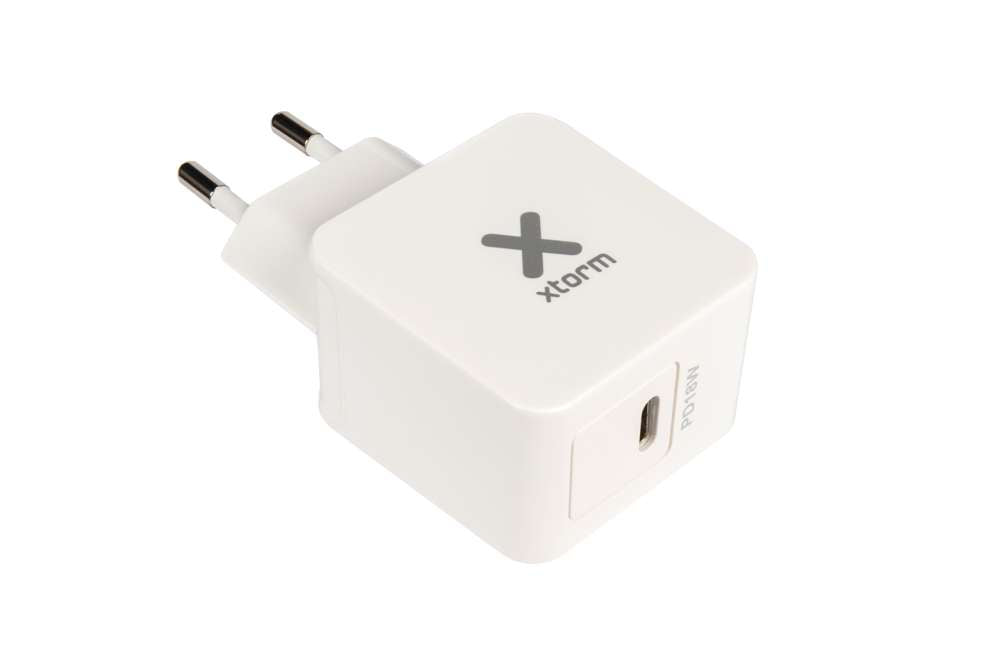 Original 18 W USB-C Power Delivery AC Adapter + USB-C Kabel - Rot/Weiß