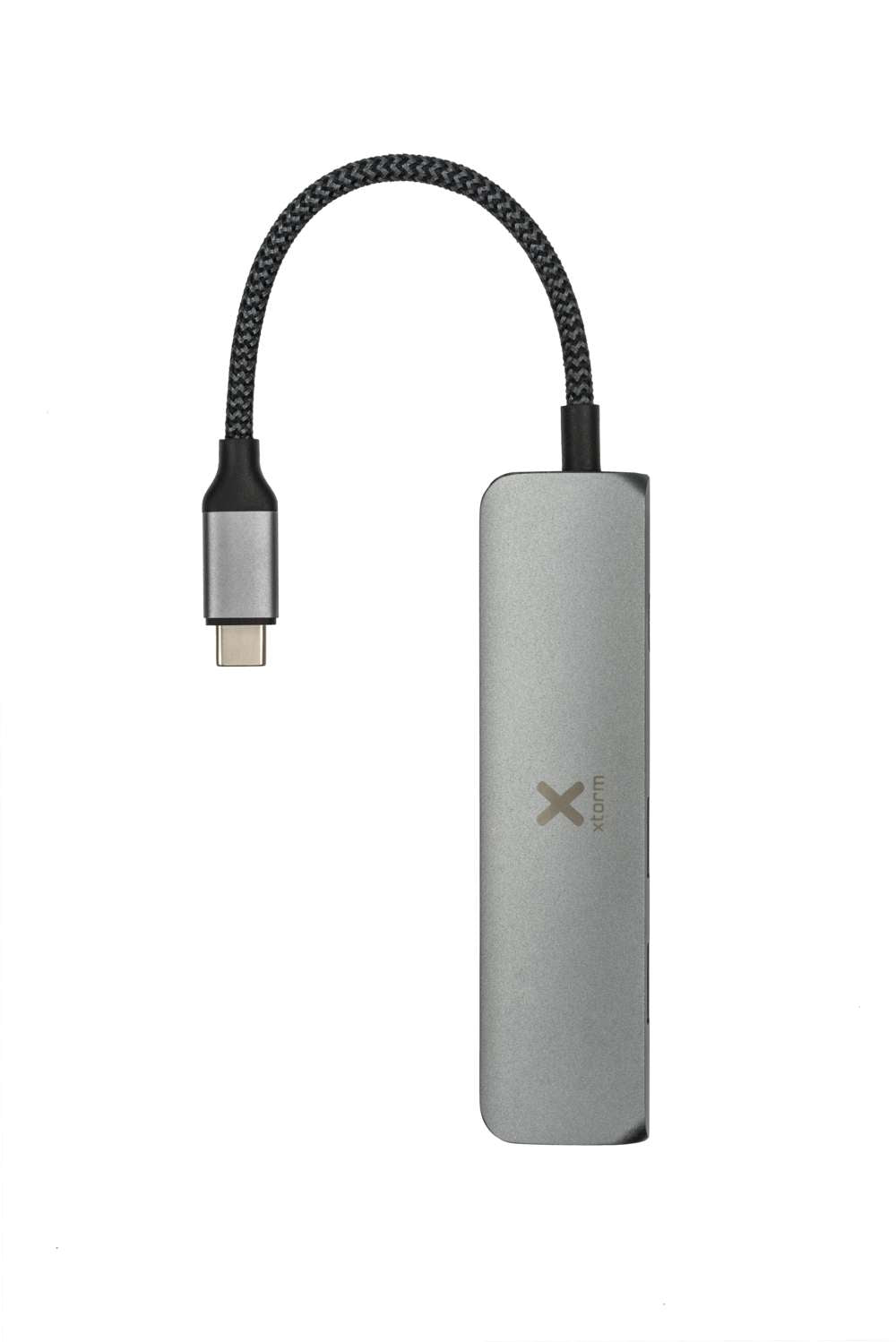 XWH03 - Worx - 4-in-1 USB-C Hub (Geflochtenes Kabel) - 60 W - HDMI, USB, USB-C - Space Grey