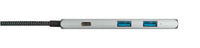 Thumbnail for XWH03 - Worx - 4-in-1 USB-C Hub (Geflochtenes Kabel) - 60 W - HDMI, USB, USB-C - Space Grey
