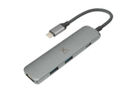 Thumbnail for XWH03 - Worx - 4-in-1 USB-C Hub (Geflochtenes Kabel) - 60 W - HDMI, USB, USB-C - Space Grey