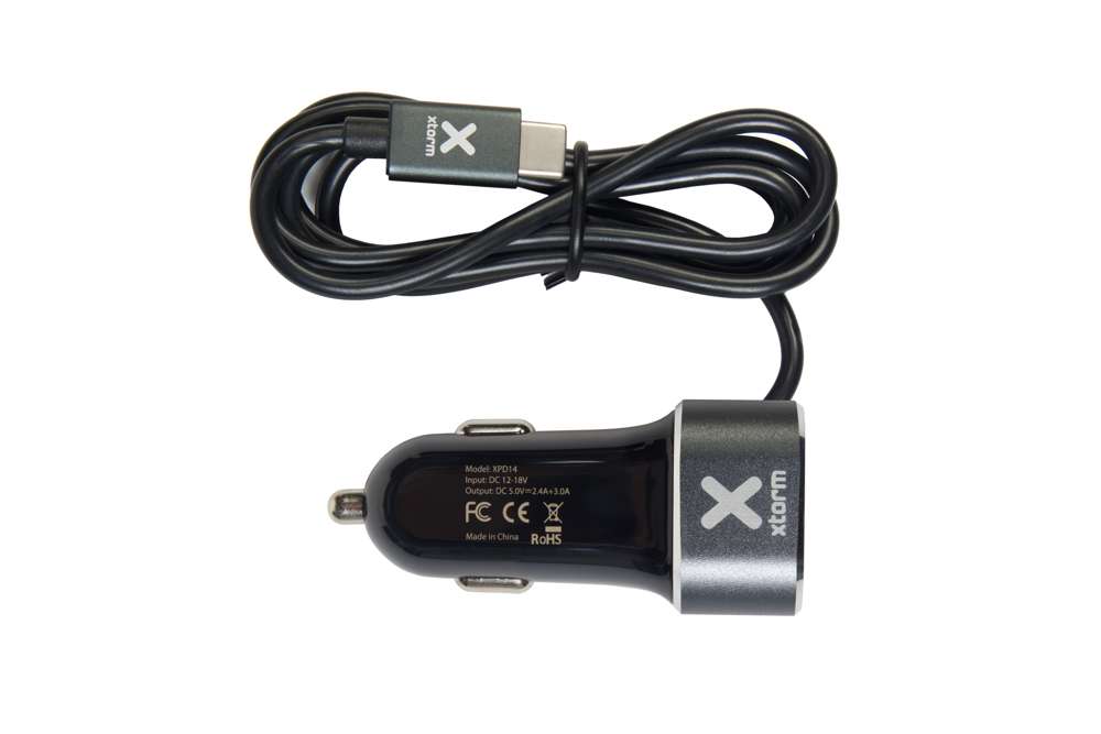 XPD14 - Power Auto-Ladegerät - USB, USB-C - Schwarz